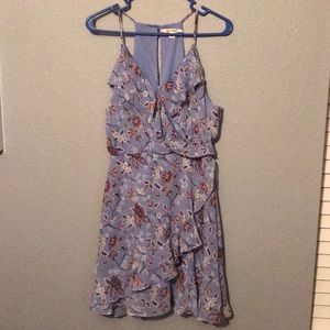 blue floral dress